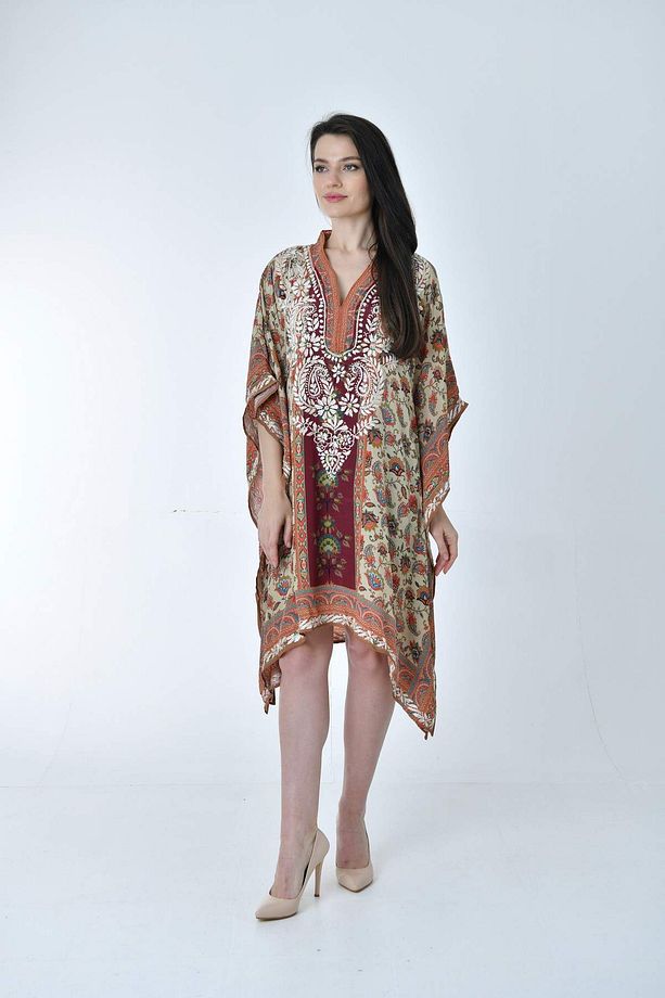 Ipek Elbise El Işleme Detaylı (COMFORTABLE CUT SILK DRESS WITH HAND EMBROIDERY DETAIL) - 2