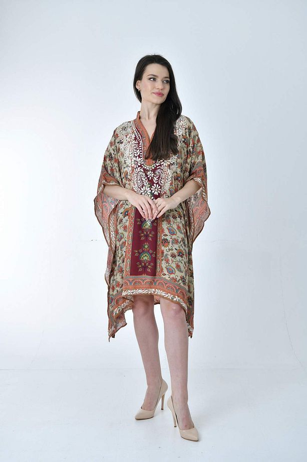 Ipek Elbise El Işleme Detaylı (COMFORTABLE CUT SILK DRESS WITH HAND EMBROIDERY DETAIL) - 8