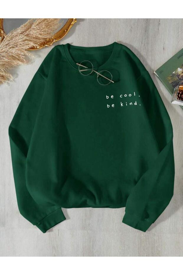 Unisex Printed Crew Neck Sweatshirt Hoodie Be Kind