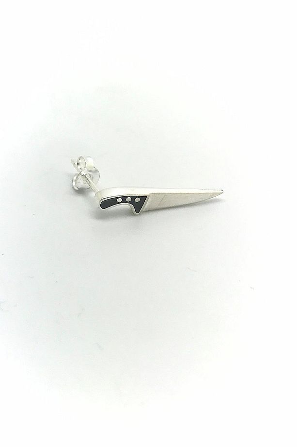 Gümüş Tek sallantılı satır küpe uc5226e363 - 2