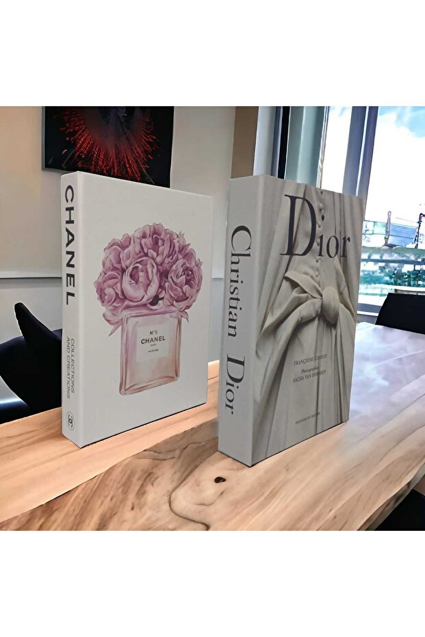 Chanel & Dior Wedding Dress 2 Pieces Decorative Book Box Set