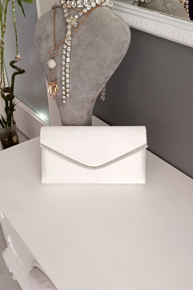 Mother of Pearl Satin Roving Jewelled Covered Box Portfolio Evening Dress Evening Bag
