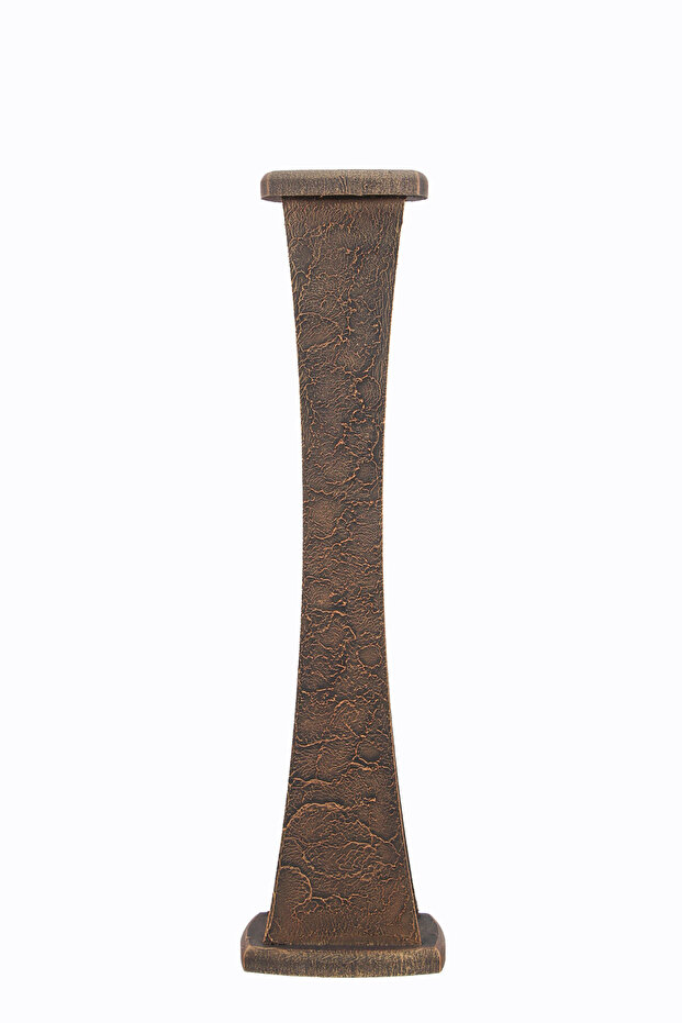60 cm Decorative Wooden Vase with Thin Waist Italian Paint Copper Antique