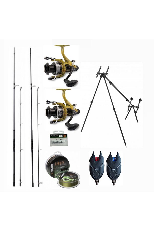 2’li tam takım set Prologic C-Series Compact 3.00M 3.5LBS 40MM- Ts Camou Sniper 60 Olta Makinesi - 1