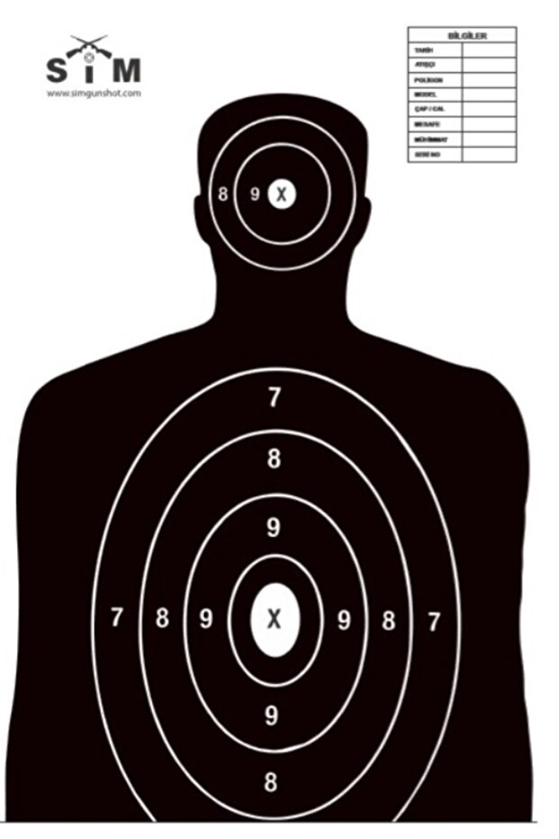 Taktik Atış Hedef Kağıdı Karma Paket 20x4 - 2