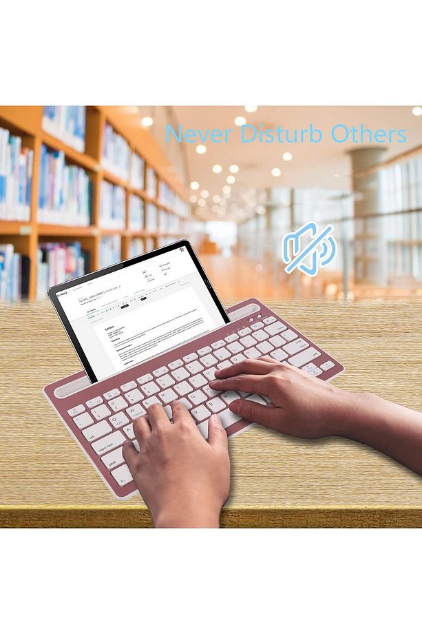 Bluetooth Klavye Multi Fonksiyonel Kablosuz Klavye 2 Cihaza Geçiş Stand Tutucu Türkçe Q Klavye Zr20 - 4