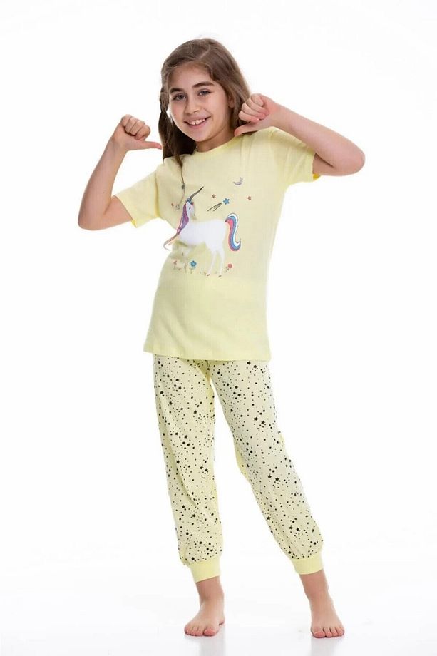 Çocuk Pijama Takımı Unicorn Desenli - 1