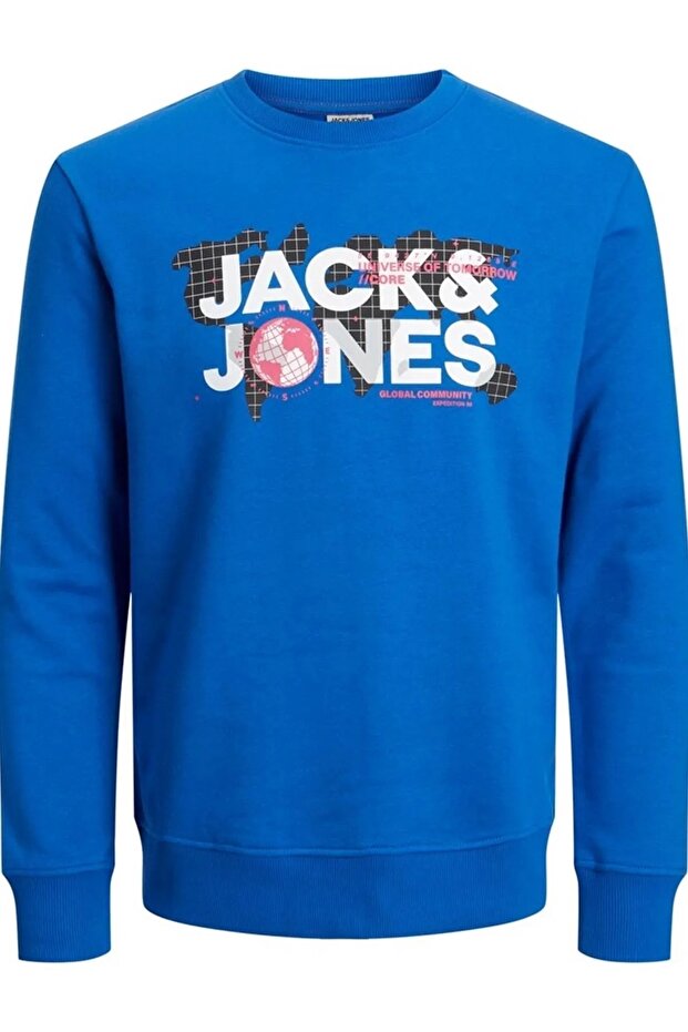 JACK&JONES JCODUST SWEAT CREW NECK MAVİ - 1