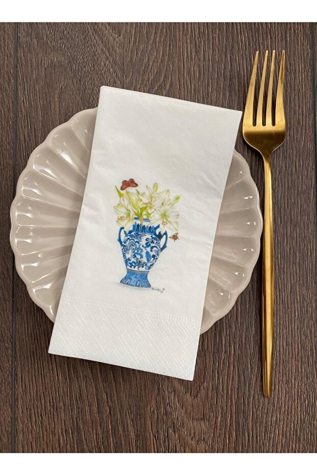Bleu Blanc Fly Printed Napkin 16 Pieces