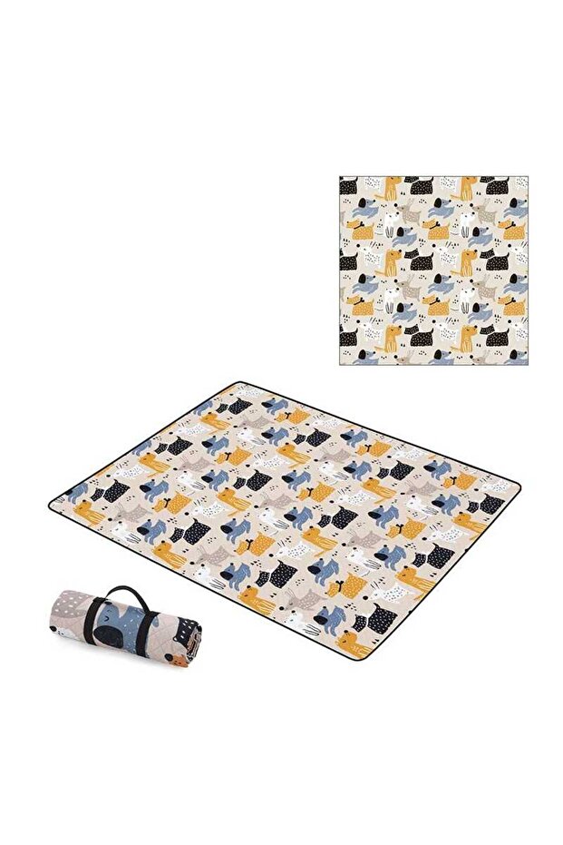 Printed Picnic Mat |118 X 175 X 85 Cm, Multicolor | Waterproof, Non-stick, Washable