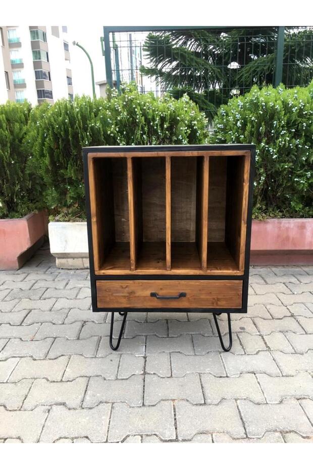 Masif Ahşap Plak ve Pikap Dolabı - Rpt22 - 5