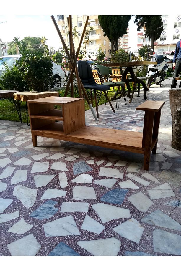 Masif Ahşap Plak ve Pikap Dolabı - Rpt12 - 4