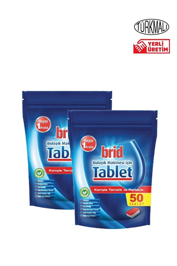 BULAŞIK MAKİNESİ TABLETİ BRİD 50 ADET X 2 ADET - 1