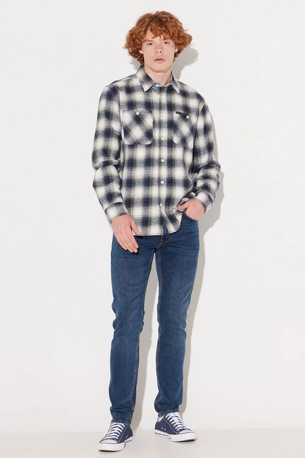 Regular Fit Ekru Erkek %100 Pamuk Oduncu Gömlek Ll31rsnq - 5