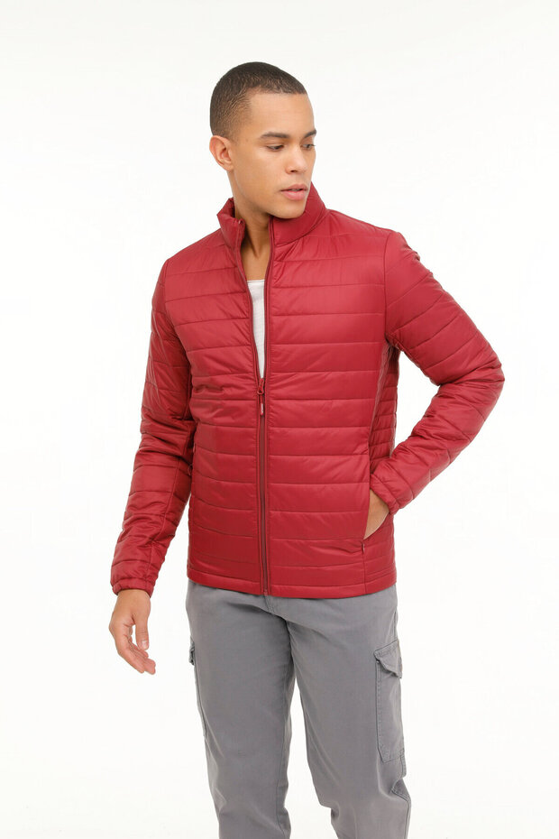 MB BASIC PADDED COAT 3PR Bordo Erkek Mont - 1