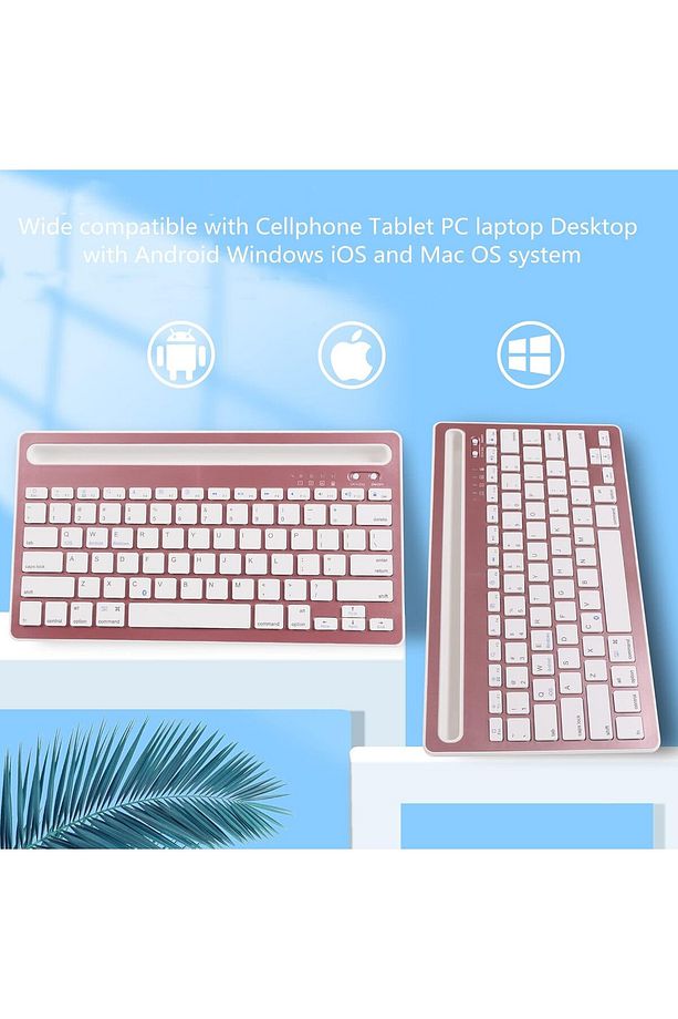 Bluetooth Klavye Multi Fonksiyonel Kablosuz Klavye 2 Cihaza Geçiş Stand Tutucu Türkçe Q Klavye Zr20 - 3