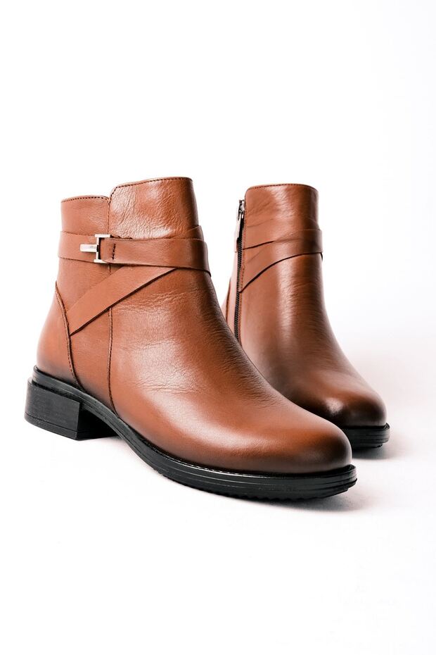 Start Women's Genuine Leather Boots-brown