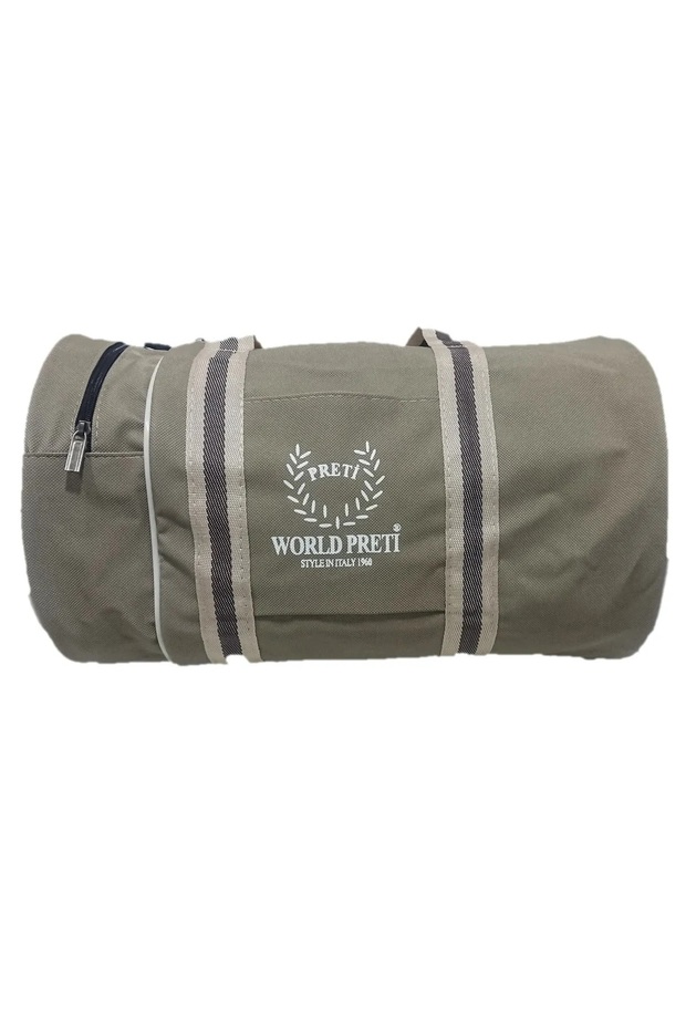 Sports Bag Cylinder Sports Bag Sports Bag with Strap Pocket Lined Artificial Leather