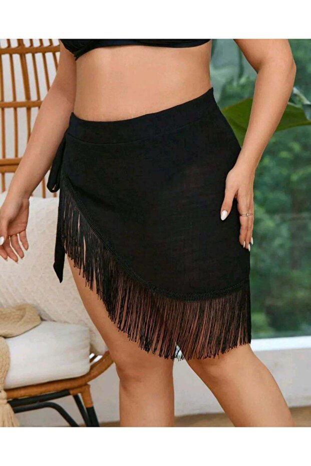 Tassel pareo skirt
