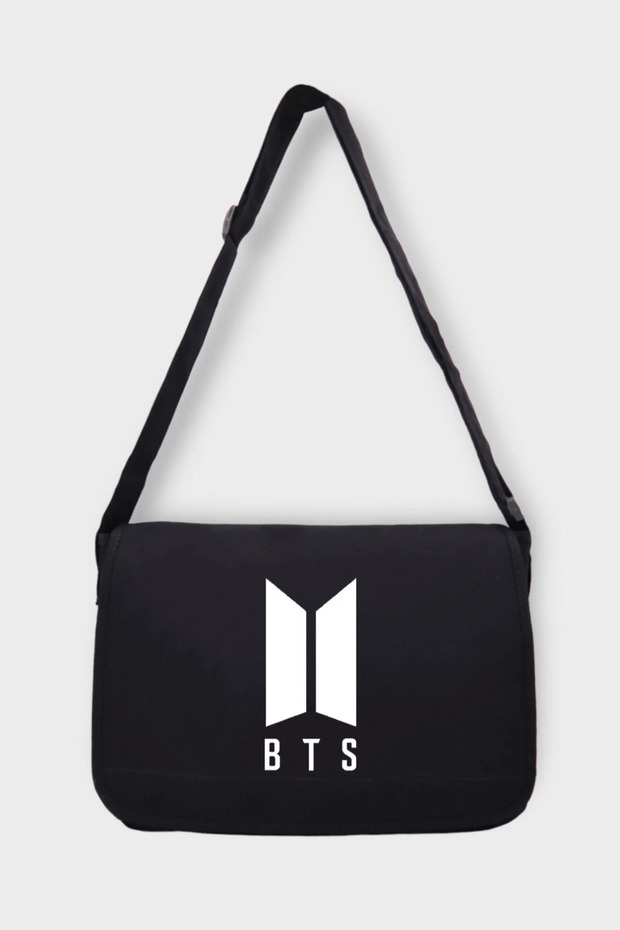BTS Logo Black Messenger Bag - Chouze