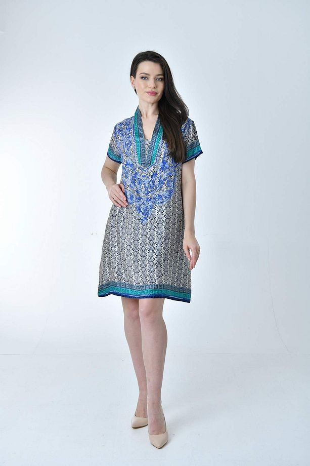 Ipek Elbise El Işleme Detaylı (COMFORTABLE CUT SILK DRESS WITH HAND EMBROIDERY DETAIL) - 3