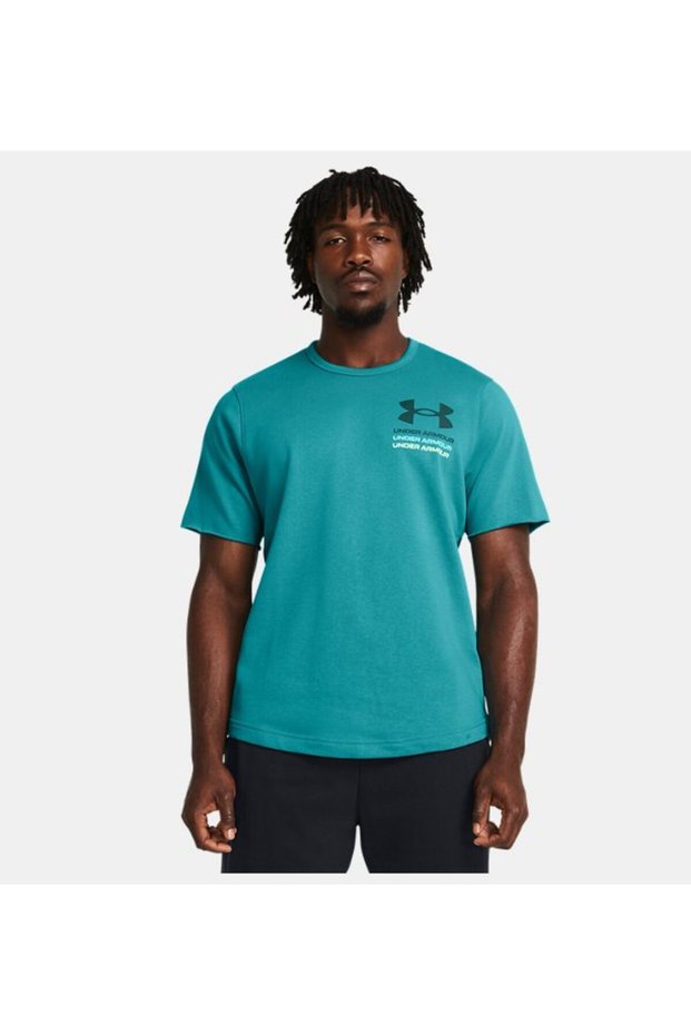Men's Ua Rival Terry Colorblock Short Sleeve 1383104-464