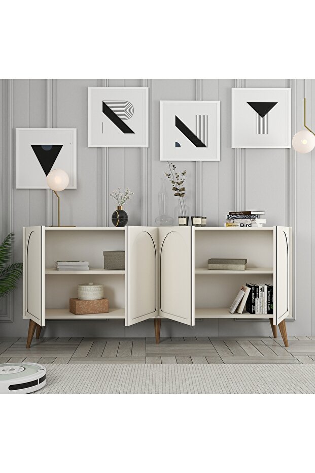 Lyon Konsol V765 - Krem / Ceviz - 2