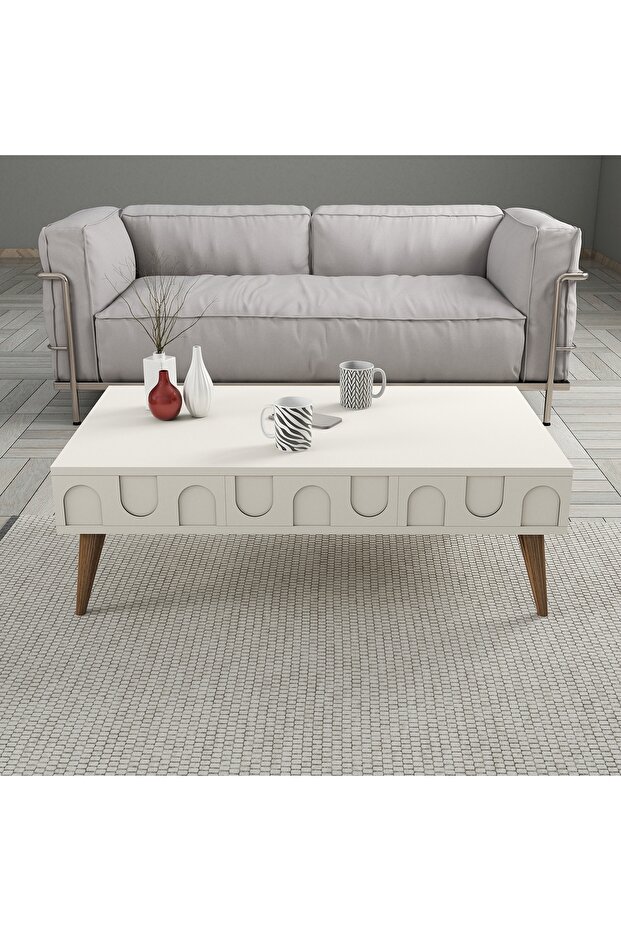 Lyon Orta Sehpa - Krem / Ceviz - 2