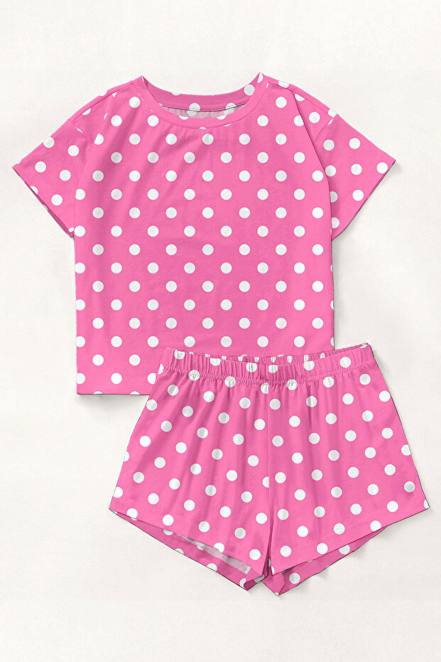 Short Sleeve Shorts Pajama Set Minnie Pink Supersoft Basic Single Jersey