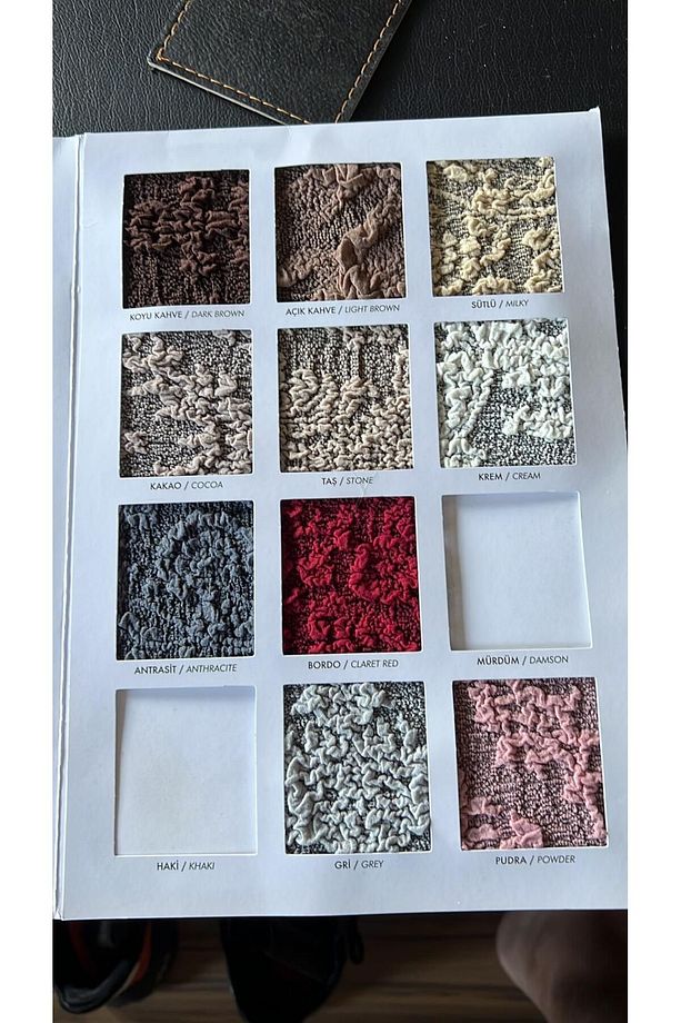 Jakarli tek kişilik koltuk örtüsü ,berjer kılıfı etekli şal desen (1 adet) - 2