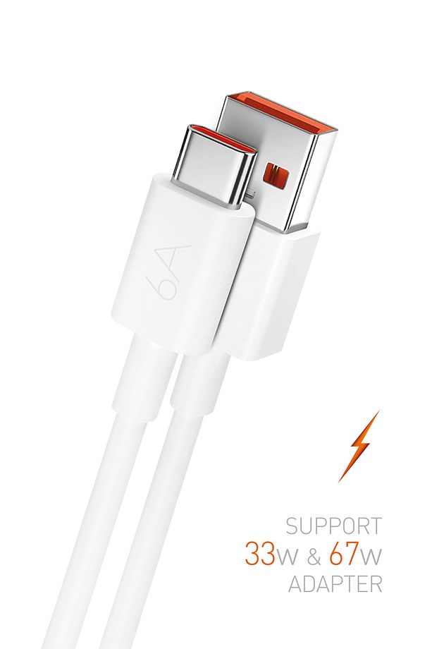 M6 Type-C to Usb-A PD 67W 6A Şarj Ve Veri Aktarım Kablosu - 2