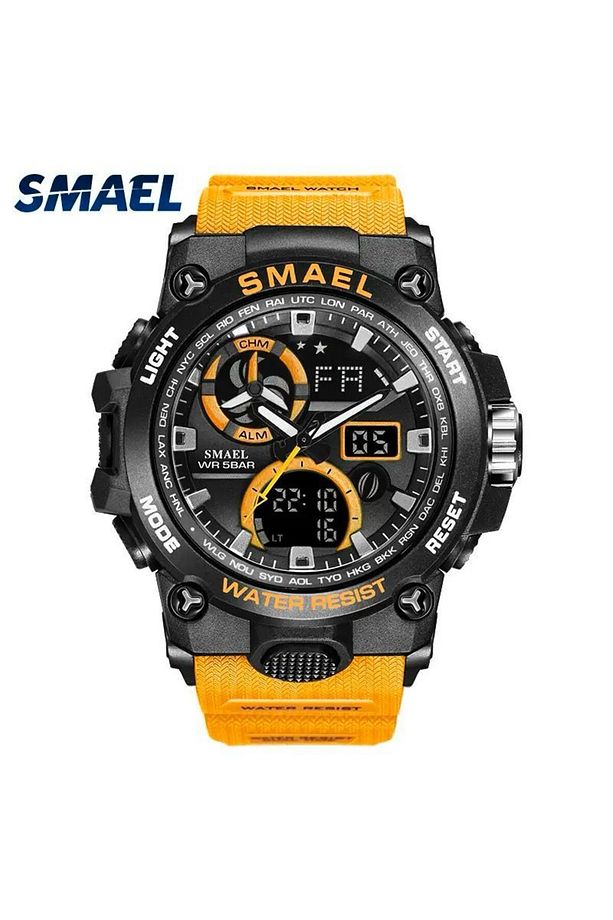 8011 Sarı Dijital Ve Analog Erkek Kol Saati - 1