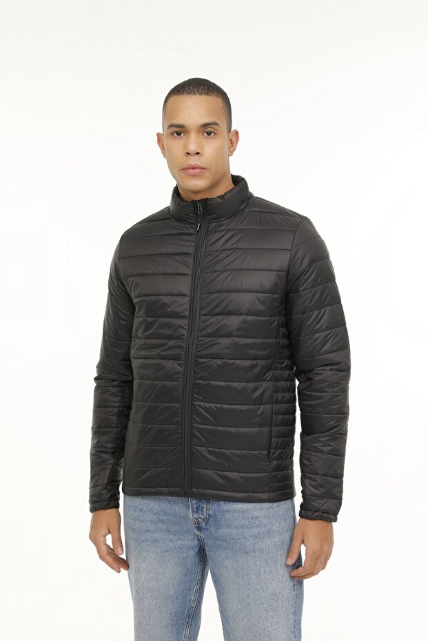 MB BASIC PADDED COAT 3PR Siyah Erkek Mont - 5