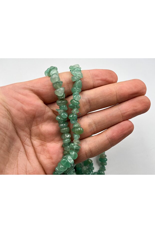 Aventurine Natural Broken Stone String Bead Accessory Jewelry Necklace Bracelet (1 String)