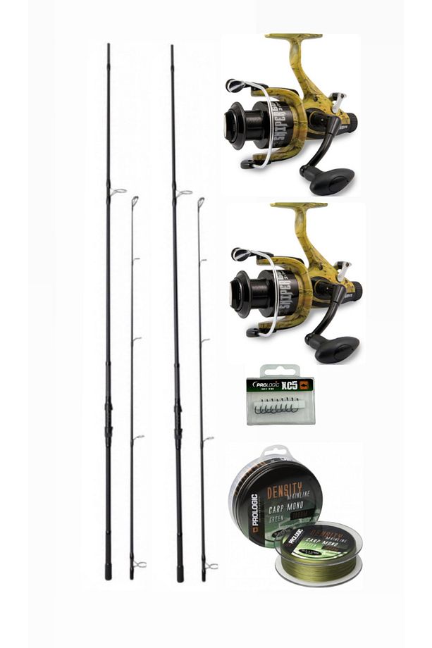 2’li pro Prologic C-Series Compact 10FT 3.00M 3.5LBS 40MM 2takim - Camou Sniper 60 Olta Makinesi - 1