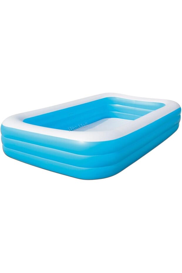 حوض سباحة مستطيل الشكل من بيستواي (BESTWAY 54009)، أزرق-أبيض، 305 × 183 × 56 سم