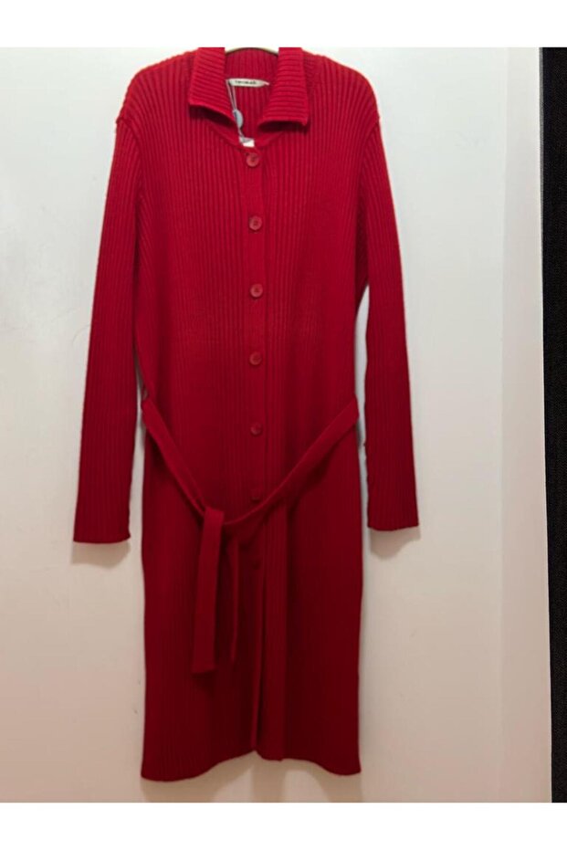 Gömlek Yaka Fitilli Örme Hırka - 1