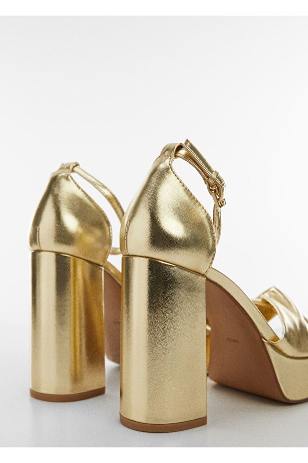 Μεταλλικά πέδιλα με τακούνι - 3
