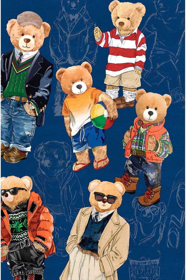 Mira 950 Patterned Woven Base Carpet with Cute Bear Figure