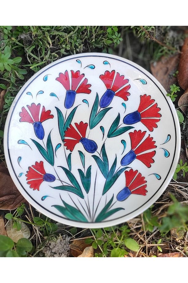 Çini El Yapımı Dekoratif Çini Tabak - 1