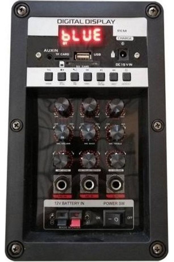 LT-910 Süper Bass Kumandalı Şarjlı Çift Mikrofonlu Hoparlör Sistemi Taşınabilir Amfi - 4