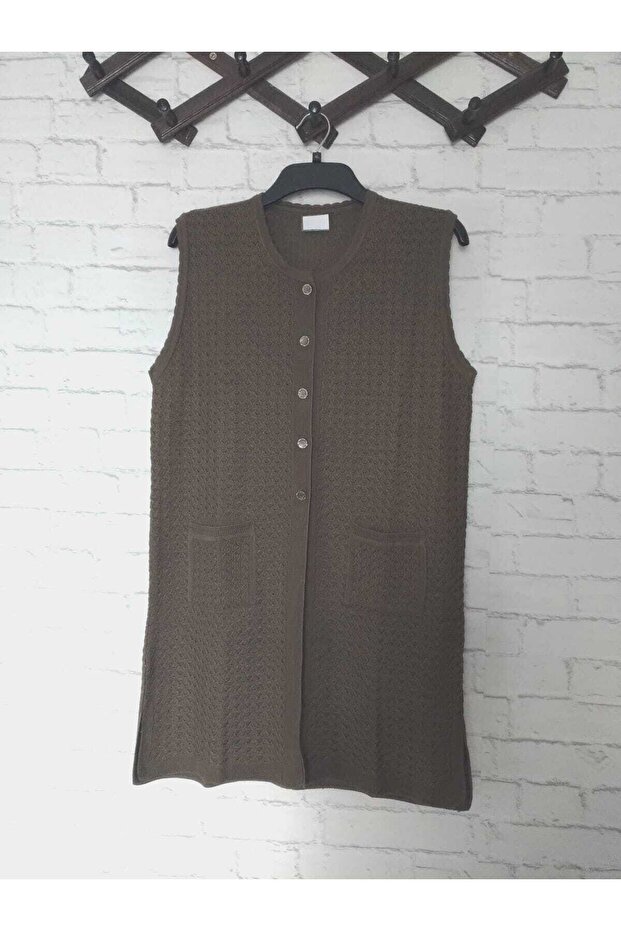 Summer, thin, steel Knitted Knitwear Long Vest