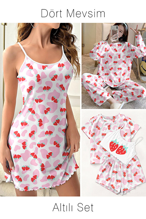 Set of Six Strawberry Pink Supersoft Basic Single Jersey