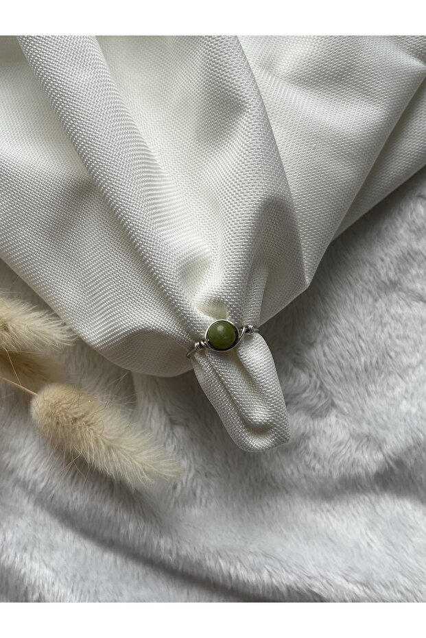 Zebercet Stone Adjustable Natural Stone Handmade Wire Ring