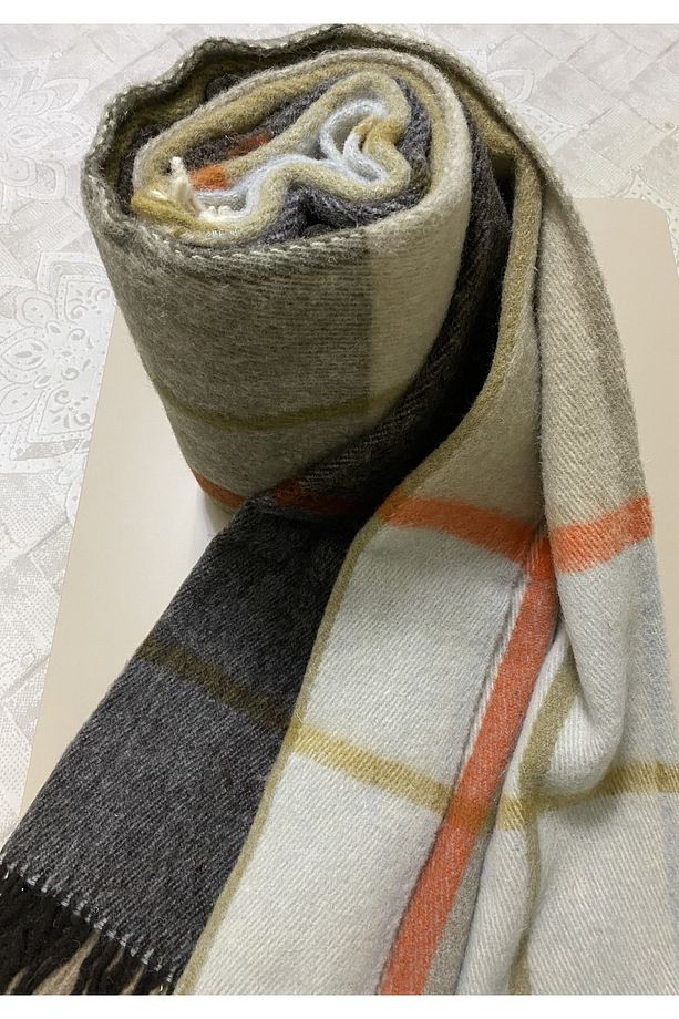 Gençev Home && %100 Saf Yün Scotch Battaniye Tek Kişilik Scotch Yün Battaniye - % 100 Saf Yün - Wool - 1