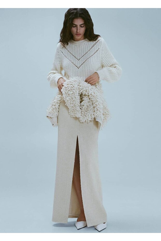 Yırtmaçlı uzun etek - 8