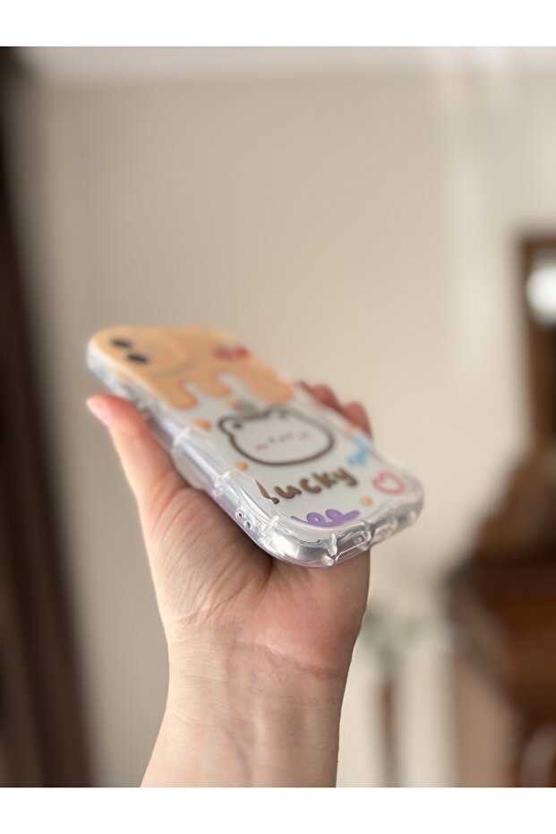 آيفون 11 حافظة شفافة بنقشة دمية دب شفافة - 4