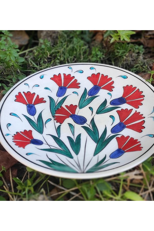 Çini El Yapımı Dekoratif Çini Tabak - 2