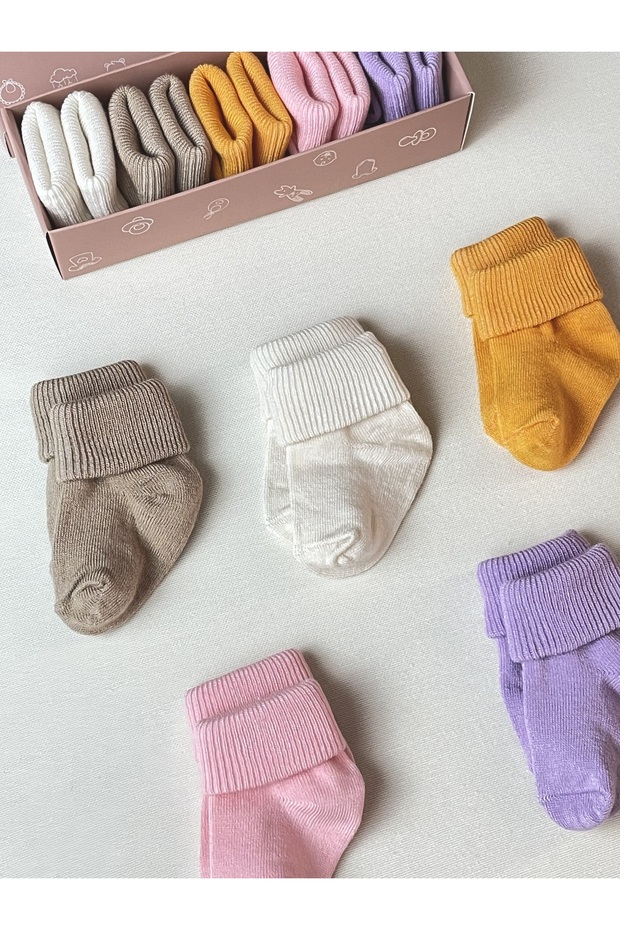 Set of 5 Baby BAMBOO Socks - Newborn Socks - Baby Socks Baby Socks