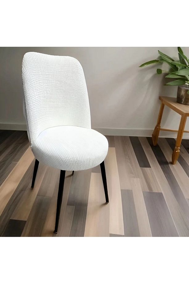 Oval yüksek kaliteli sandalye kılıfı, sandalye örtüsü kare desen 1 adet (GAO181) - 1